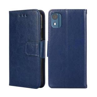 For Nokia C02 TA-1522 Crystal Texture Leather Phone Case(Royal Blue)