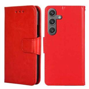 For Samsung Galaxy S24 5G Crystal Texture Leather Phone Case(Red)