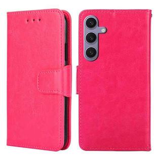 For Samsung Galaxy S24+ 5G Crystal Texture Leather Phone Case(Rose Red)