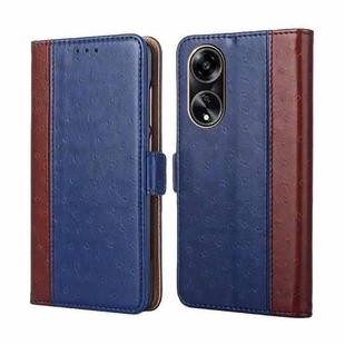 For OPPO A1 5G Ostrich Texture Horizontal Flip Leather Phone Case(Blue)