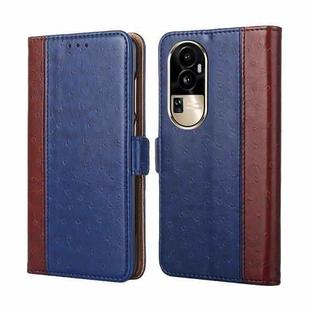 For OPPO Reno10 Pro 5G Ostrich Texture Horizontal Flip Leather Phone Case(Blue)