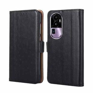 For OPPO Reno10 Pro+ 5G Ostrich Texture Horizontal Flip Leather Phone Case(Black)