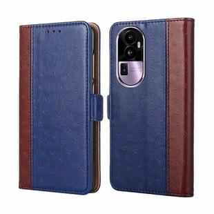 For OPPO Reno10 Pro+ 5G Ostrich Texture Horizontal Flip Leather Phone Case(Blue)
