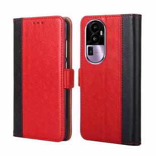 For OPPO Reno10 Pro+ 5G Ostrich Texture Horizontal Flip Leather Phone Case(Red)