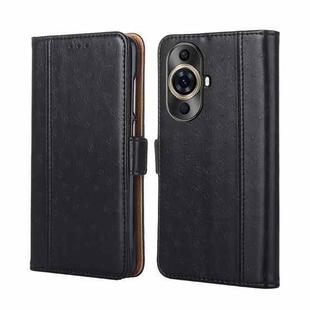 For Huawei nova 11 Pro 4G / 11 Ultra 4G Ostrich Texture Horizontal Flip Leather Phone Case(Black)