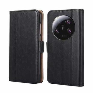 For Xiaomi 13 Ultra 5G Ostrich Texture Horizontal Flip Leather Phone Case(Black)