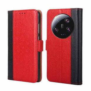For Xiaomi 13 Ultra 5G Ostrich Texture Horizontal Flip Leather Phone Case(Red)
