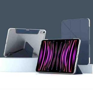 For iPad Pro 11 2022 / 2021 / 2020 Mutural Deformation Stand Smart Leather Tablet Case(Dark Blue)