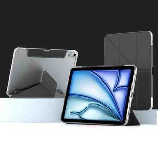 For iPad Air 13 2024 Mutural Deformation Stand Smart Leather Tablet Case(Black)