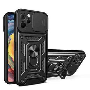 For Huawei nova Y61 Sliding Camera Cover Design TPU+PC Phone Case(Black)
