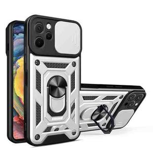 For Huawei nova Y61 Sliding Camera Cover Design TPU+PC Phone Case(Silver)