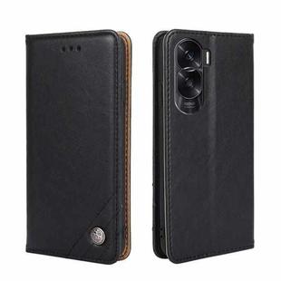 For Honor X50i 5G Non-Magnetic Retro Texture Leather Phone Case(Black)