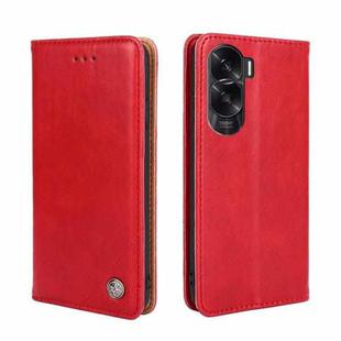 For Honor X50i 5G Non-Magnetic Retro Texture Leather Phone Case(Red)