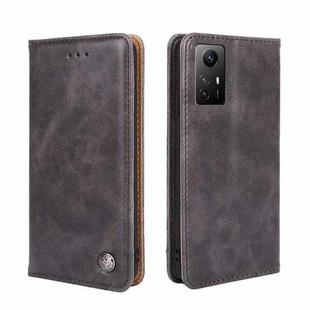 For Xiaomi Redmi Note 12S Non-Magnetic Retro Texture Leather Phone Case(Grey)