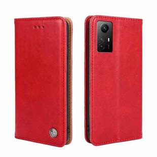 For Xiaomi Redmi Note 12S Non-Magnetic Retro Texture Leather Phone Case(Red)