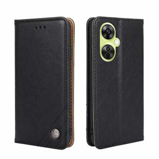 For OnePlus Nord CE 3 Lite 5G Non-Magnetic Retro Texture Leather Phone Case(Black)