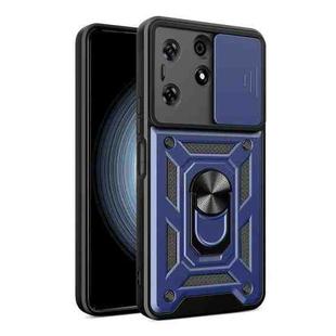 For Tecno Spark 10 Pro Sliding Camera Cover Design TPU+PC Phone Case(Blue)