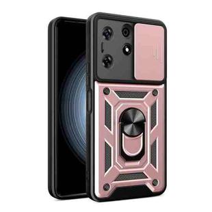 For Tecno Spark 10 Pro Sliding Camera Cover Design TPU+PC Phone Case(Rose Gold)