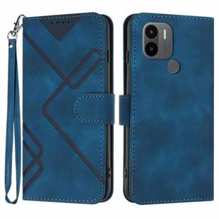 For Xiaomi Redmi A1+ Line Pattern Skin Feel Leather Phone Case(Royal Blue)