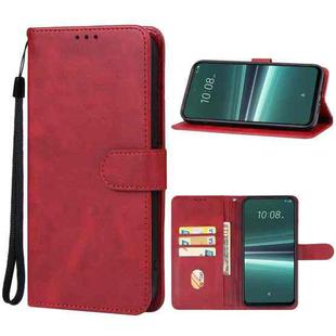 For HTC U23 Leather Phone Case(Red)