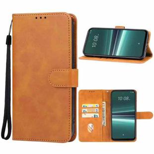 For HTC U23 Leather Phone Case(Brown)