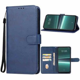 For HTC U23 Leather Phone Case(Blue)