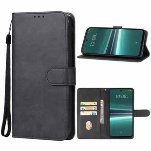 For HTC U24 Pro Leather Phone Case(Black)