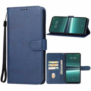 For HTC U24 Pro Leather Phone Case(Blue)