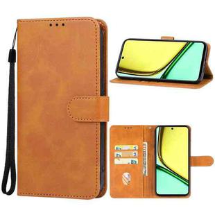 For Realme C67 4G Leather Phone Case(Brown)