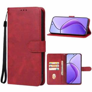 For Realme 12 5G Leather Phone Case(Red)