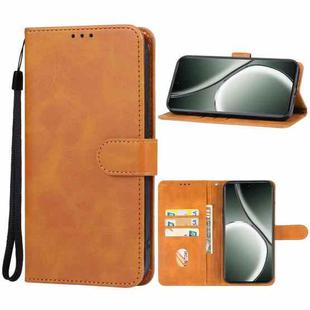 For Realme GT 6T Leather Phone Case(Brown)