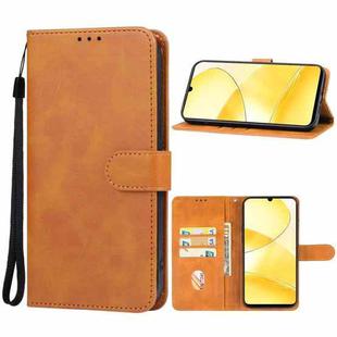 For Realme C61 Leather Phone Case(Brown)