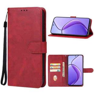 For Realme 12 4G Leather Phone Case(Red)