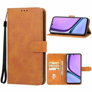 For Realme Narzo N61 Leather Phone Case(Brown)