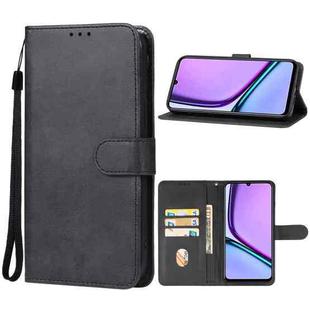 For Realme Narzo N61 Leather Phone Case(Black)