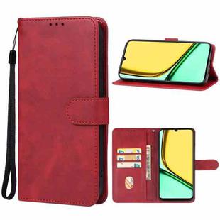 For Realme C61 India Leather Phone Case(Red)