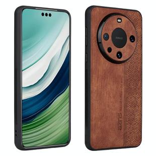 For Huawei Mate 60 AZNS 3D Embossed Skin Feel Phone Case(Brown)