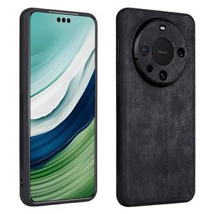 For Huawei Mate 60 Pro AZNS 3D Embossed Skin Feel Phone Case(Black)