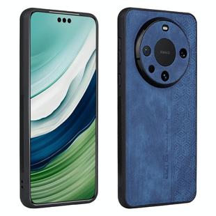 For Huawei Mate 60 Pro AZNS 3D Embossed Skin Feel Phone Case(Sapphire Blue)