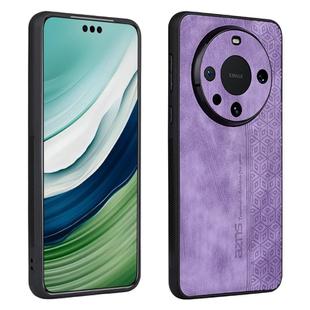 For Huawei Mate 60 Pro AZNS 3D Embossed Skin Feel Phone Case(Purple)