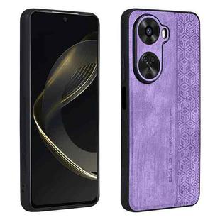 For Huawei nova 11 SE AZNS 3D Embossed Skin Feel Phone Case(Purple)