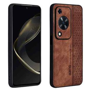 For Huawei Enjoy 70 AZNS 3D Embossed Skin Feel Phone Case(Brown)