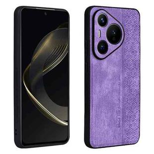 For Huawei Pura 70 Pro AZNS 3D Embossed Skin Feel Phone Case(Purple)