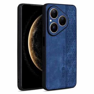 For Huawei Pura 80 5G AZNS 3D Embossed Skin Feel Phone Case(Sapphire Blue)
