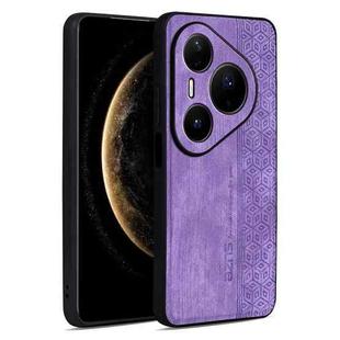 For Huawei Pura 80 Pro 5G AZNS 3D Embossed Skin Feel Phone Case(Purple)