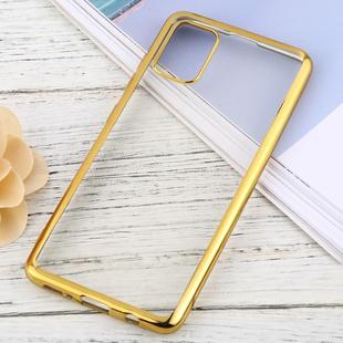 For Samsung Galaxy A51 Ultra-thin Plating TPU Protective Soft Case(Gold)
