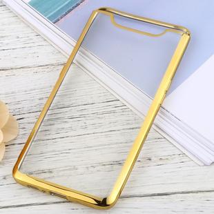 For Samsung Galaxy A80 Ultra-thin Plating TPU Protective Soft Case(Gold)