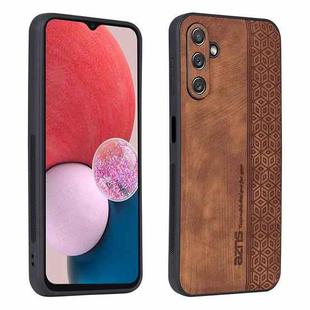 For Samsung Galaxy M14 AZNS 3D Embossed Skin Feel Phone Case(Brown)