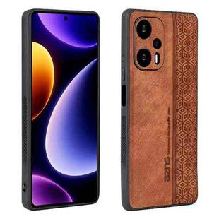 For Xiaomi Redmi Note 12 Turbo / Poco F5 AZNS 3D Embossed Skin Feel Phone Case(Brown)