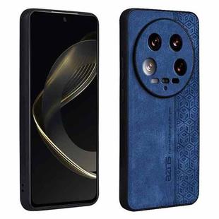 For Xiaomi 14 Ultra AZNS 3D Embossed Skin Feel Phone Case(Sapphire Blue)